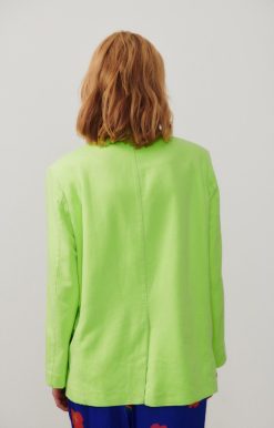 Online American Vintage Blazer Femme Nedbay Jaune Fluo