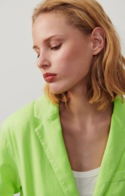 Online American Vintage Blazer Femme Nedbay Jaune Fluo