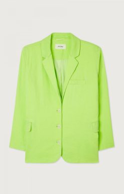 Online American Vintage Blazer Femme Nedbay Jaune Fluo