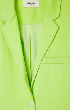 Online American Vintage Blazer Femme Nedbay Jaune Fluo