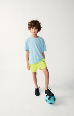 Hot American Vintage Short Enfant Izubird Jaune Fluo