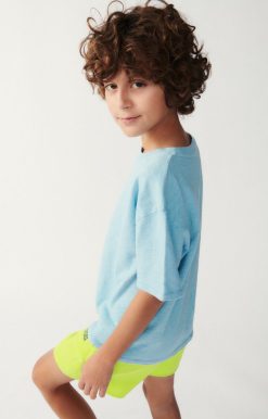 Hot American Vintage Short Enfant Izubird Jaune Fluo