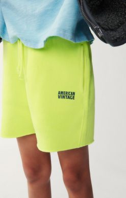 Hot American Vintage Short Enfant Izubird Jaune Fluo