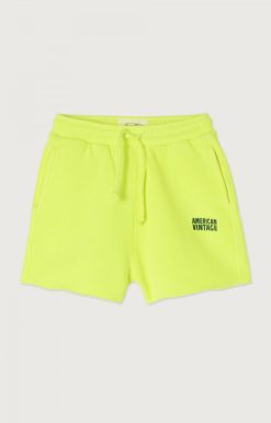 Hot American Vintage Short Enfant Izubird Jaune Fluo