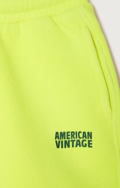 Hot American Vintage Short Enfant Izubird Jaune Fluo