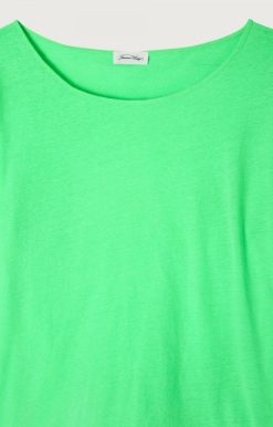 Clearance American Vintage T-Shirt Femme Aksun Vert Fluo