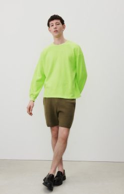 Hot American Vintage Sweat Homme Bobypark Jaune Fluo