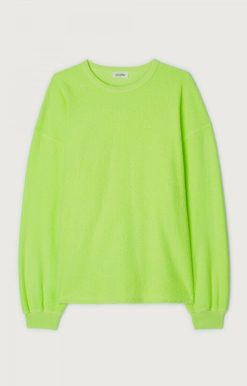 Hot American Vintage Sweat Homme Bobypark Jaune Fluo