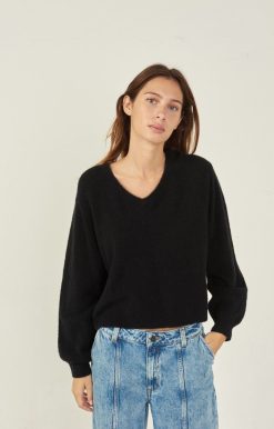 Online American Vintage Pull Femme Razpark Noir