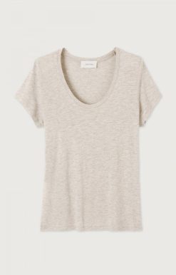 Clearance American Vintage T-Shirt Femme Jacksonville Creme Chine