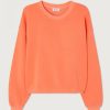 Clearance American Vintage Sweat Femme Izubird Orangeade Fluo