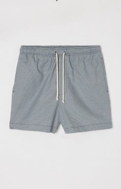 Best American Vintage Short Homme Dofybay Pied De Poule Bleu