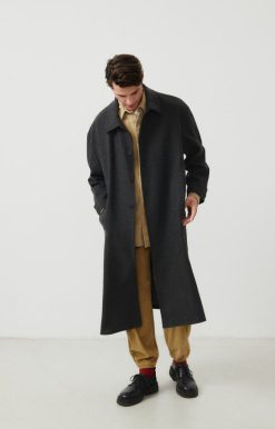 Hot American Vintage Manteau Homme Weftown Anthracite Chine