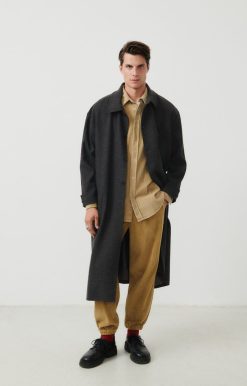 Hot American Vintage Manteau Homme Weftown Anthracite Chine