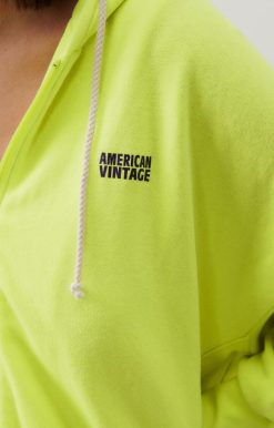 Best American Vintage Sweat Femme Izubird Jaune Fluo