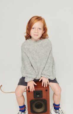 Online American Vintage Pull Enfant Zolly Gris Chine