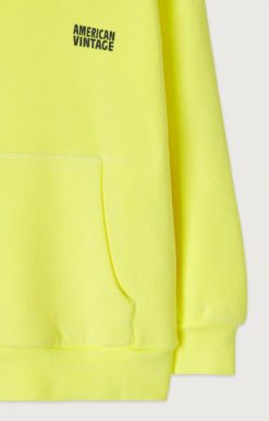 Wholesale American Vintage Sweat Enfant Izubird Jaune Fluo