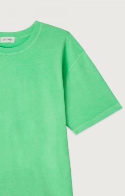 Hot American Vintage T-Shirt Femme Fizvalley Vert Fluo