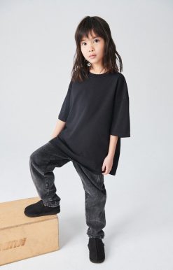 New American Vintage T-Shirt Enfant Fizvalley Noir