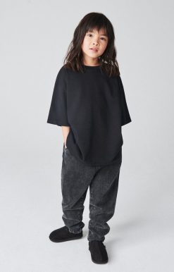 New American Vintage T-Shirt Enfant Fizvalley Noir