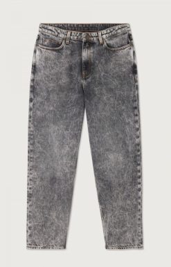 Clearance American Vintage Jean Droit Homme Yopday Snow Black