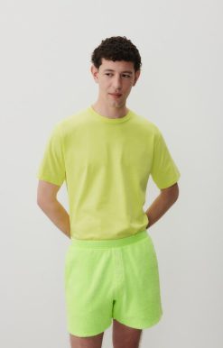 Clearance American Vintage T-Shirt Homme Fizvalley Jaune Fluo