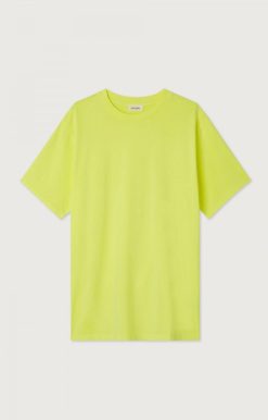 Clearance American Vintage T-Shirt Homme Fizvalley Jaune Fluo