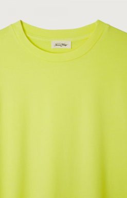 Clearance American Vintage T-Shirt Homme Fizvalley Jaune Fluo