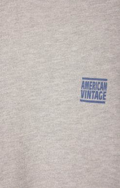 New American Vintage Sweat Femme Zofbay Gris Chine