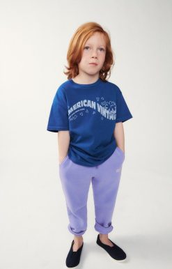 Clearance American Vintage T-Shirt Enfant Fizvalley Bleu Roi Vintage