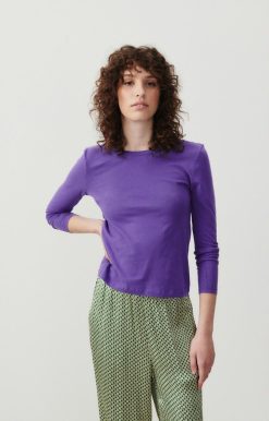 New American Vintage T-Shirt Femme Gamipy Violet