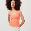 Online American Vintage Debardeur Femme Massachusetts Orange Fluo