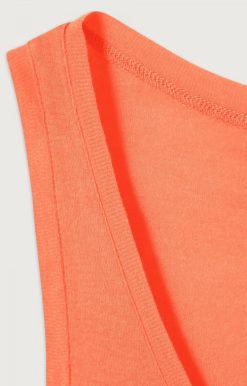 Online American Vintage Debardeur Femme Massachusetts Orange Fluo