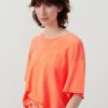 Hot American Vintage T-Shirt Femme Lopintale Orange Fluo