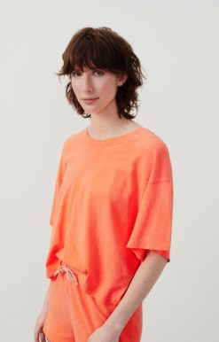 Hot American Vintage T-Shirt Femme Lopintale Orange Fluo