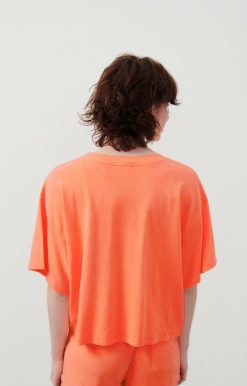 Hot American Vintage T-Shirt Femme Lopintale Orange Fluo