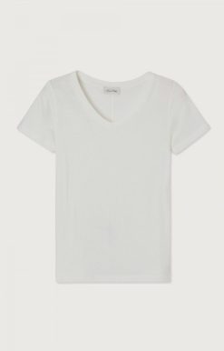 Clearance American Vintage T-Shirt Femme Gamipy Blanc