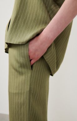 Best American Vintage Pantalon Femme Okyrow Olive Raye