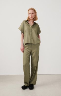 Best American Vintage Pantalon Femme Okyrow Olive Raye