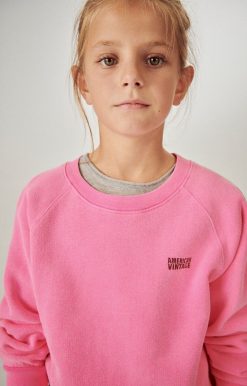 Hot American Vintage Sweat Enfant Izubird Rose Fluo