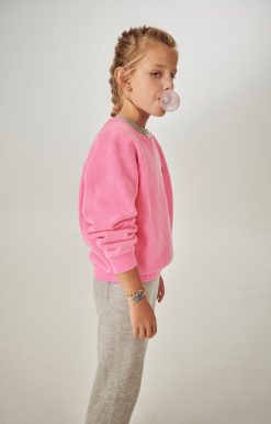 Hot American Vintage Sweat Enfant Izubird Rose Fluo