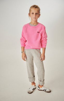 Hot American Vintage Sweat Enfant Izubird Rose Fluo