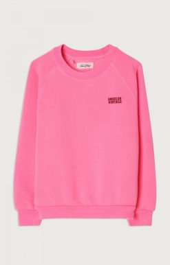 Hot American Vintage Sweat Enfant Izubird Rose Fluo