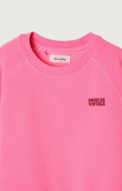 Hot American Vintage Sweat Enfant Izubird Rose Fluo