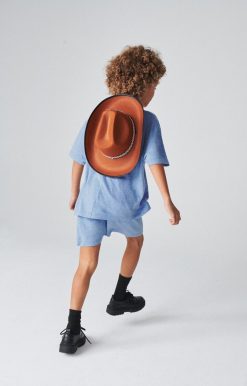 Wholesale American Vintage T-Shirt Enfant Pobsbury Bleu Ciel