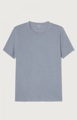 Online American Vintage T-Shirt Homme Devon Bleu Gris Vintage