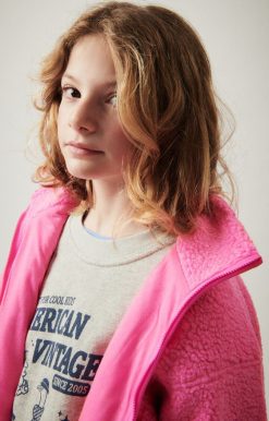 Clearance American Vintage Veste Enfant Hoktown Pink Acid Chine