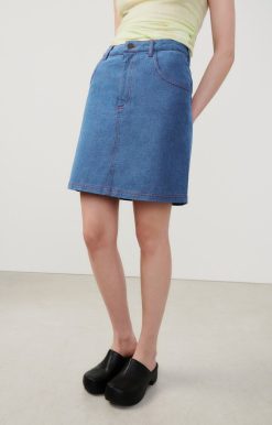 New American Vintage Jupe Femme Faow Blue