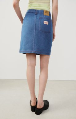 New American Vintage Jupe Femme Faow Blue