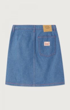 New American Vintage Jupe Femme Faow Blue